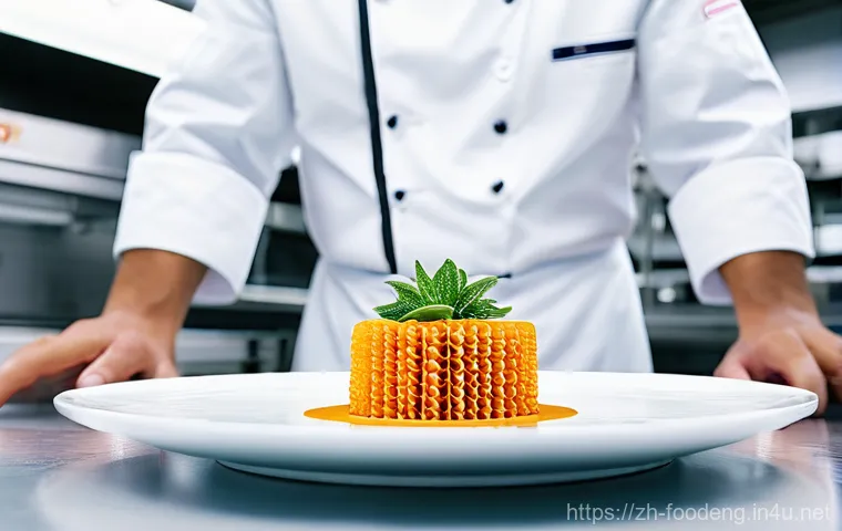 식품공학과 생명공학의 관계 - **Prompt 1: Personalized Nutrition Hub**
    A sleek, minimalist, futuristic kitchen interior. A wom...