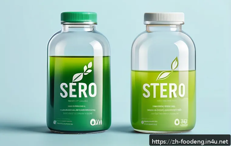 대체 감미료와 혈당 조절 - A modern, clean infographic style illustration showcasing two main categories of sweeteners: natural...